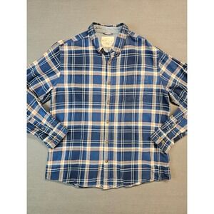 Weatherproof Vintage Mens Plaid Flannel Long Sleeve Button Up Shirt XL